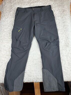Stoic Men’s XL Dark Gray Softshell Snow Ski Pants Fleece Lined  Water Repellent